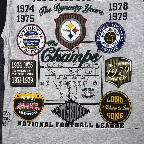Steelers Dynasty Vintage Long Gone 1993 Long Sleeve Shirt Large NWT Graphic - Picture 4 of 16